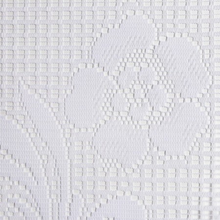 Tulle on the kitchen with a curtain tape, 155x220 cm, white color, 100% polyester-1