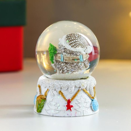 Souvenir Polystone Water Ball "Owl in the cap, with a Christmas tree" D = 4.5 cm 6x4.5x4.5 cm-4