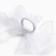 Outlet. Hair bow on elastic band, white, 6x25 cm, princesses