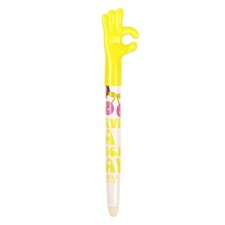 Ballic handle Erased ink 0.8mm rod blue case, yellow gesture