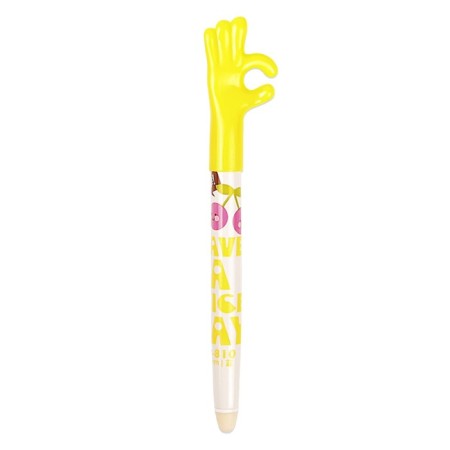 Ballic handle Erased ink 0.8mm rod blue case, yellow gesture
