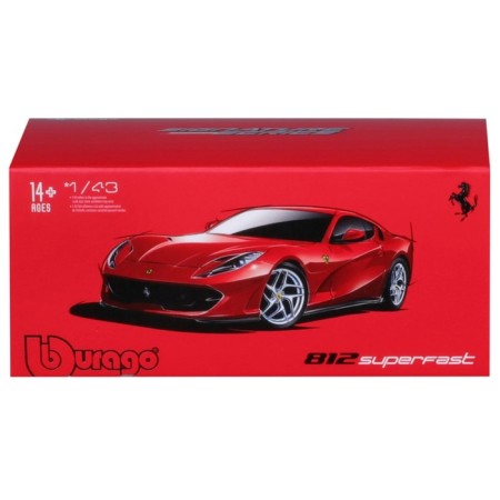 Bburago Ferrari 812 Superfast, Die-Cast, 1:43, Red color-11