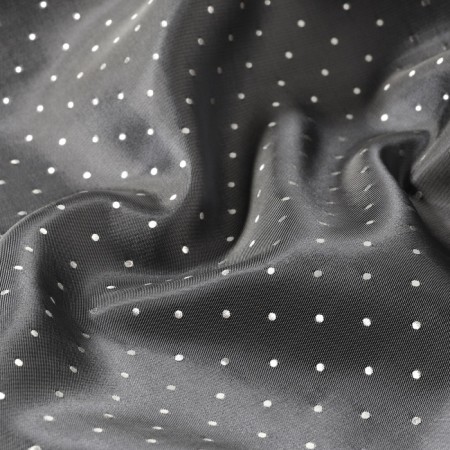 Lining fabric "peas", bilateral, 100 % viscose, 1 × 1.4 m, color gray color-1