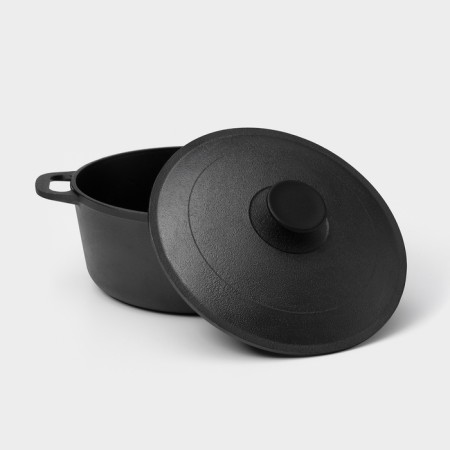 Cast iron pan Wild Kitchen, 3 l, shoulder blade and sponge in the kit-4