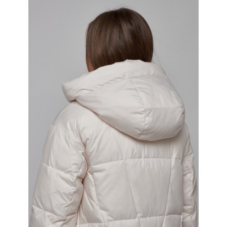 Coat insulated winter female, size 46, beige color-18