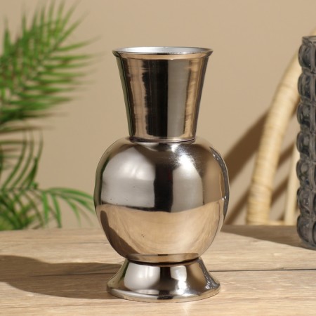 Aluminum vase "Cosmos" 11x11x20 cm-2