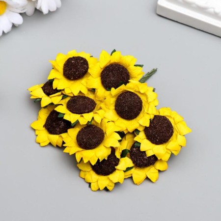 Flowers for decorating "sunflower" 1 bouquet = 10 colors 7x3x3 cm-2