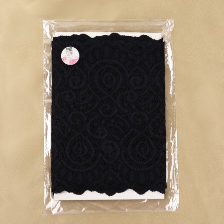 Lace elastic fabric, 180 mm × 2.7 ± 0.5 m, black color-4