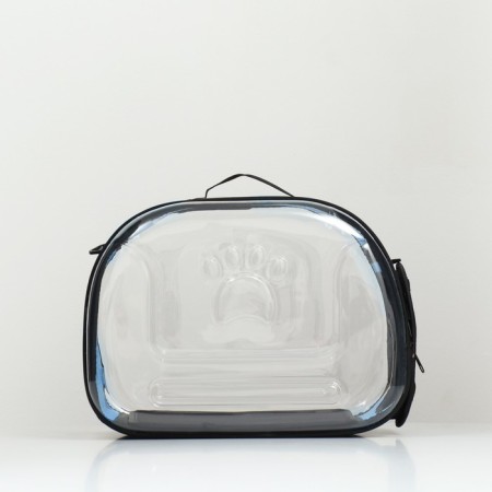 Carriage for animals is transparent, 42*32*28 cm, blue-1