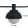 Schenon lamp 3xg9 with black and gold 86x16x25.5-125 cm