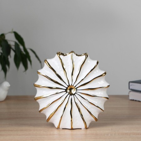 VAZA Ceramics table "Denver" sun, 17 cm, white