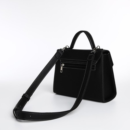Women's bag Textura, messenger, average size, black color-2