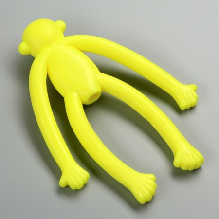 A toy for dogs "Monkey" with a squeak, 19.5 cm, silicone, yellow-2