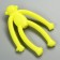 A toy for dogs "Monkey" with a squeak, 19.5 cm, silicone, yellow