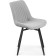 Stool on a metal frame Seda spinning metal/velor, black/gray 50x56x82 cm