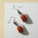 Earrings plastic "cocktail", brown color