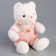Soft toy "Little Friend", a bear in a pink overalls