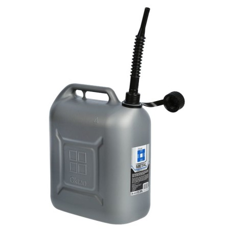 Канистра ГСМ Oktan METAL, 20 л, пластиковая, серая-1