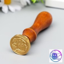 Printing for wax with a wooden handle 