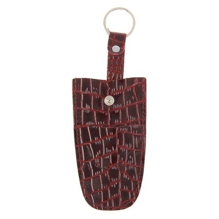 Key on the button, ring, burgundy color-1