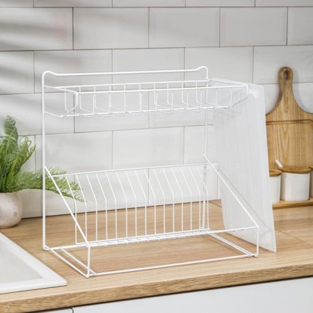 Dishes for dishes with a pallet 38 × 24 × 37 cm, white color-4