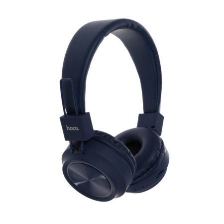 Hoco W25 headphones, wireless, overheads, BT5.0, 300 mAh, microphone, blue-1