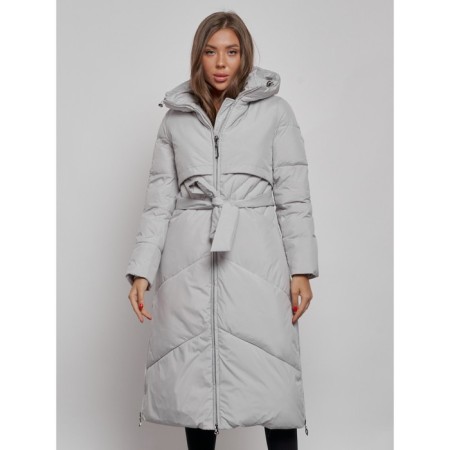 Coat insulated winter feminine, size 42, color light gray-6
