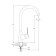Kitchen mixer Rush Edge ED7735-22, single-leaf, chrome