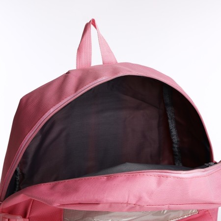 School set. A backpack with a zipper, a core, a bag, a pencil case, a bag for coins, the color is pink-8