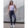 Women's pants is ISEE, size 48, blue, red color