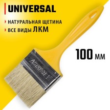 Brush flat Stayer Universal, natural bristles, plastic pen, 100 mm, 4 