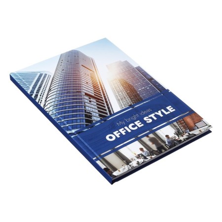 Deliciper of Leduced A5, 80 sheets, solid cover, glossy lamination, "office collage", offset block-1