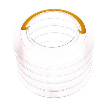 A cup for folding brushes d = 6 cm, with a sponge, transparent with a handle-5