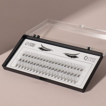 A set of overhead eyelashes "Classic", bundles, 10, 12, 14 mm, thickness 0.07 mm, bend D, 10 D-1