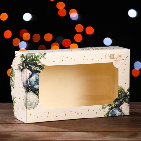 Box a team cover is, with a window, "Christmas toys", 25 x 15 x 7 cm