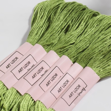 Muline threads, 8 ± 1 m, green color No. 470-2