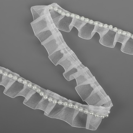 Ryush is nylon, with beads, 30 mm, 4.5 ± 0.5 m, white color-1
