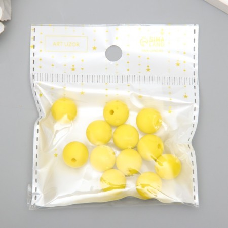 Busina silicone "Round" yellow marshmallow d = 1.2 cm-2