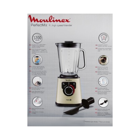 Bleader Moulinex LM871A10, stationary, 1200 W, 2 l, speed adjustment, golden-6
