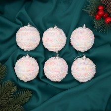 Set of balls plastic D-6 cm, 6 pcs 