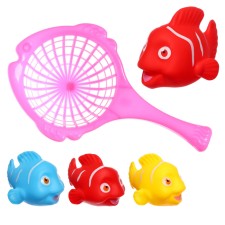 A set of rubber toys for the bath 