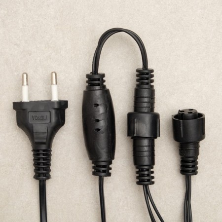 Garland "Network" 2 × 1.5 m, IP44, UMS, dark thread, 192 LED, glow blue, 220 V-4