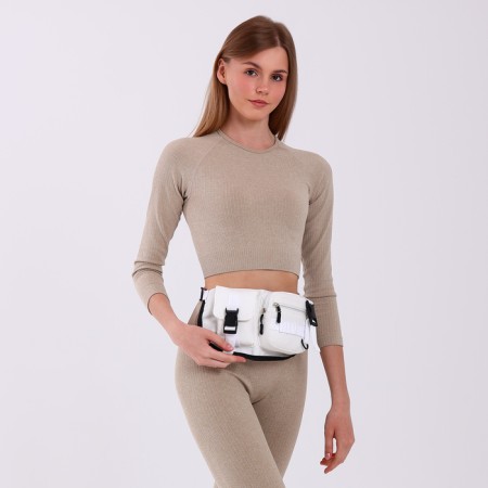 Board belt on a zipper, white color-6