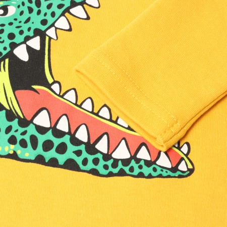 Longslit for the boy, the color is dark yellow, height 98 cm-2