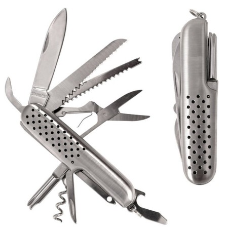Multitul knife multidue "Tourist", 11 functions, stainless steel