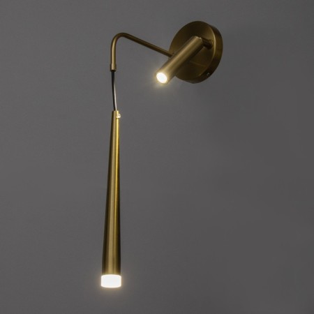 Sconces "Titan" 2xLED 6W+3W 4000k gold 12x12x70cm-2