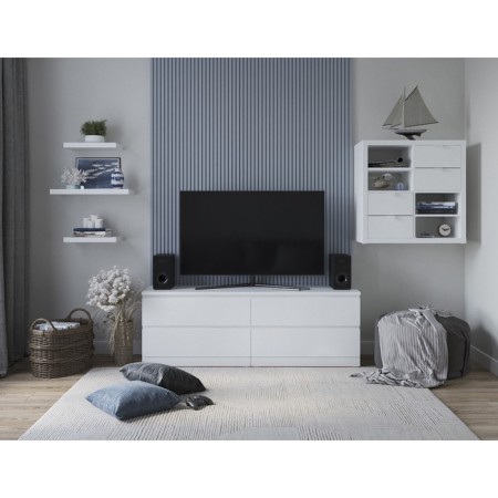 Wall -mounted shelf "FOROA 1.4", 400 × 250 × 37 mm, vestiburates, white color-3