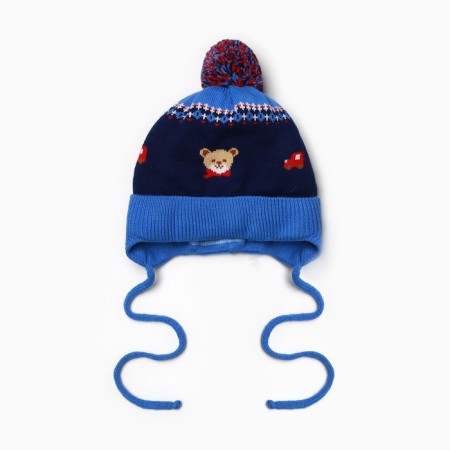 Baby hat, blue color, size 42-44