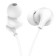 Headphones Borofone BM59 Collar, vacuum, microphone, jack 3.5 mm, cable 1.2 m, white
