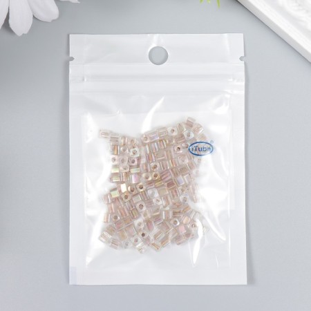 Glass beads 6/0 "Cube. Translucent. Karamel" 10 grams-2